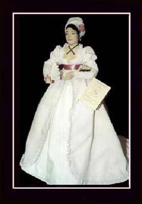 Click here to View Close up of the African American Doll, Marie-Constance, The Tignon Law Doll